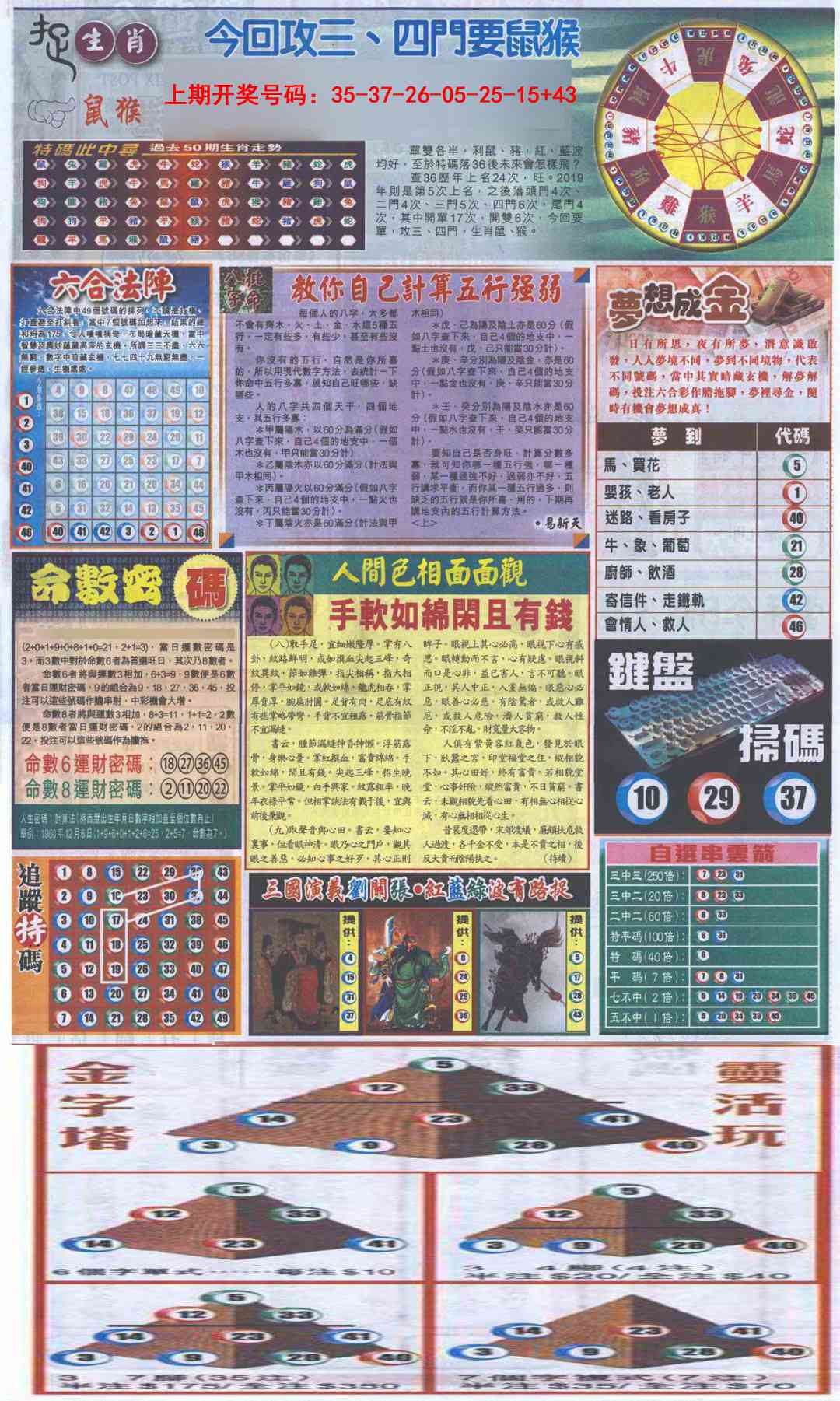 097期新报跑狗-2(背面)[图]
